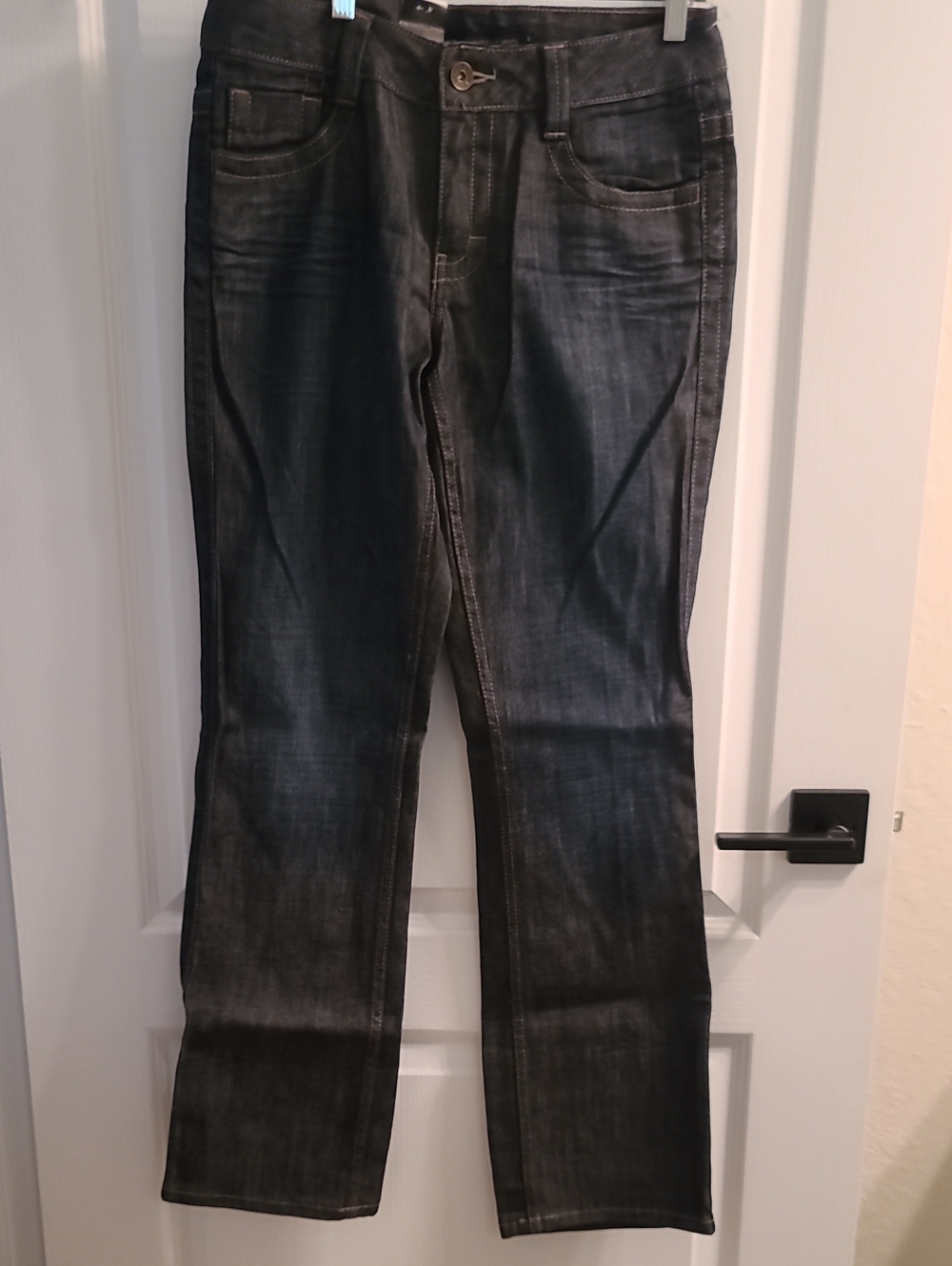 Women's Calvin Klein Dark Wash Distressed Jeans NWT.